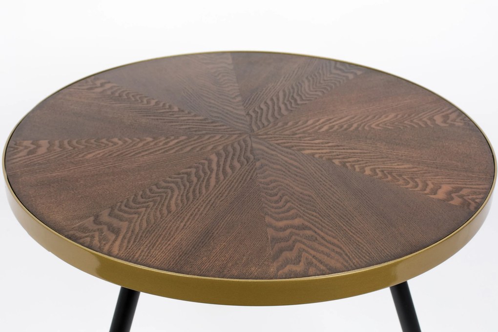 Masuta de cafea rotunda nuc Denise | WHITE LABEL LIVING