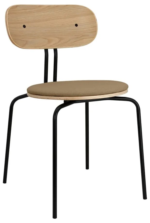 Scaun de dining negru/maro deschis Curious – UMAGE