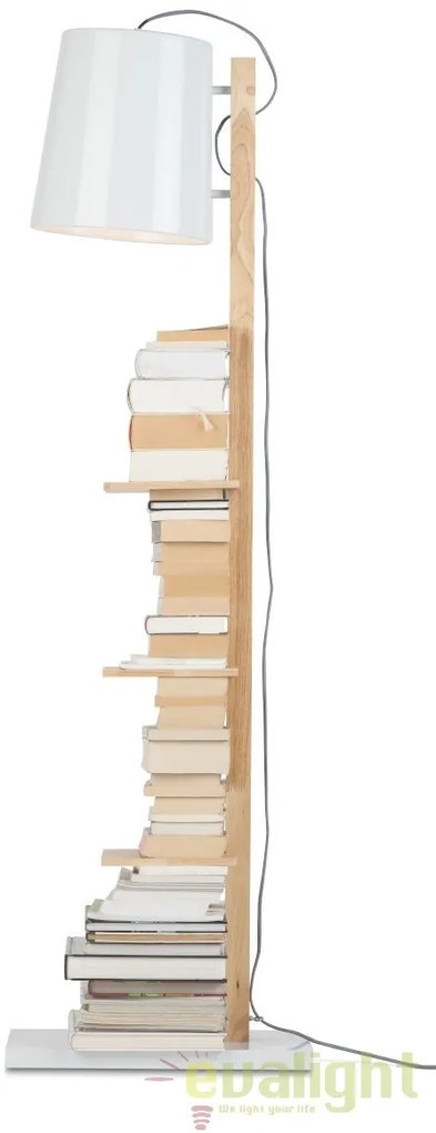Lampadar chic cu rafturi pentru carti, CAMBRIDGE alb CAMBRIDGE/F/W