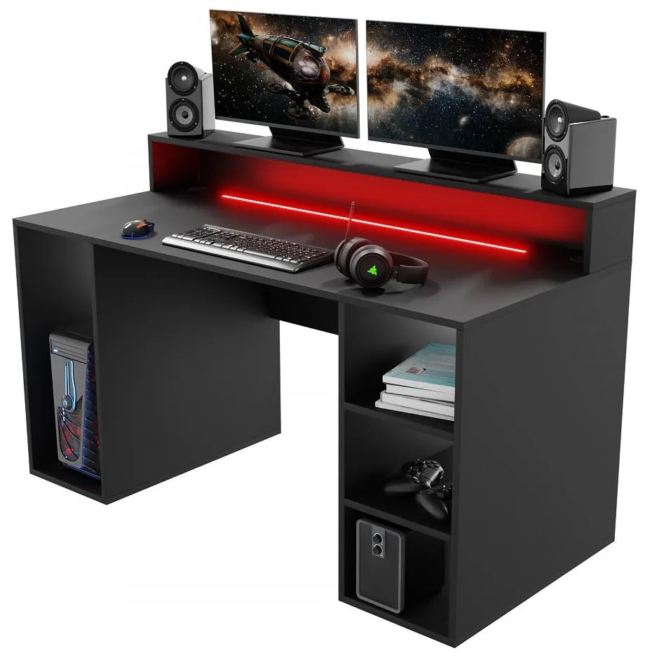 Masă de scris LED Myst (negru). 1092048