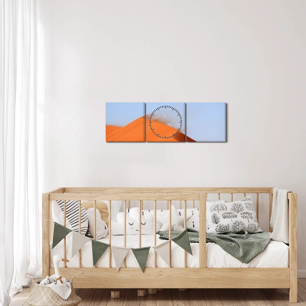 Tablou - Deșert nisipos (cu ceas) (90x30 cm)