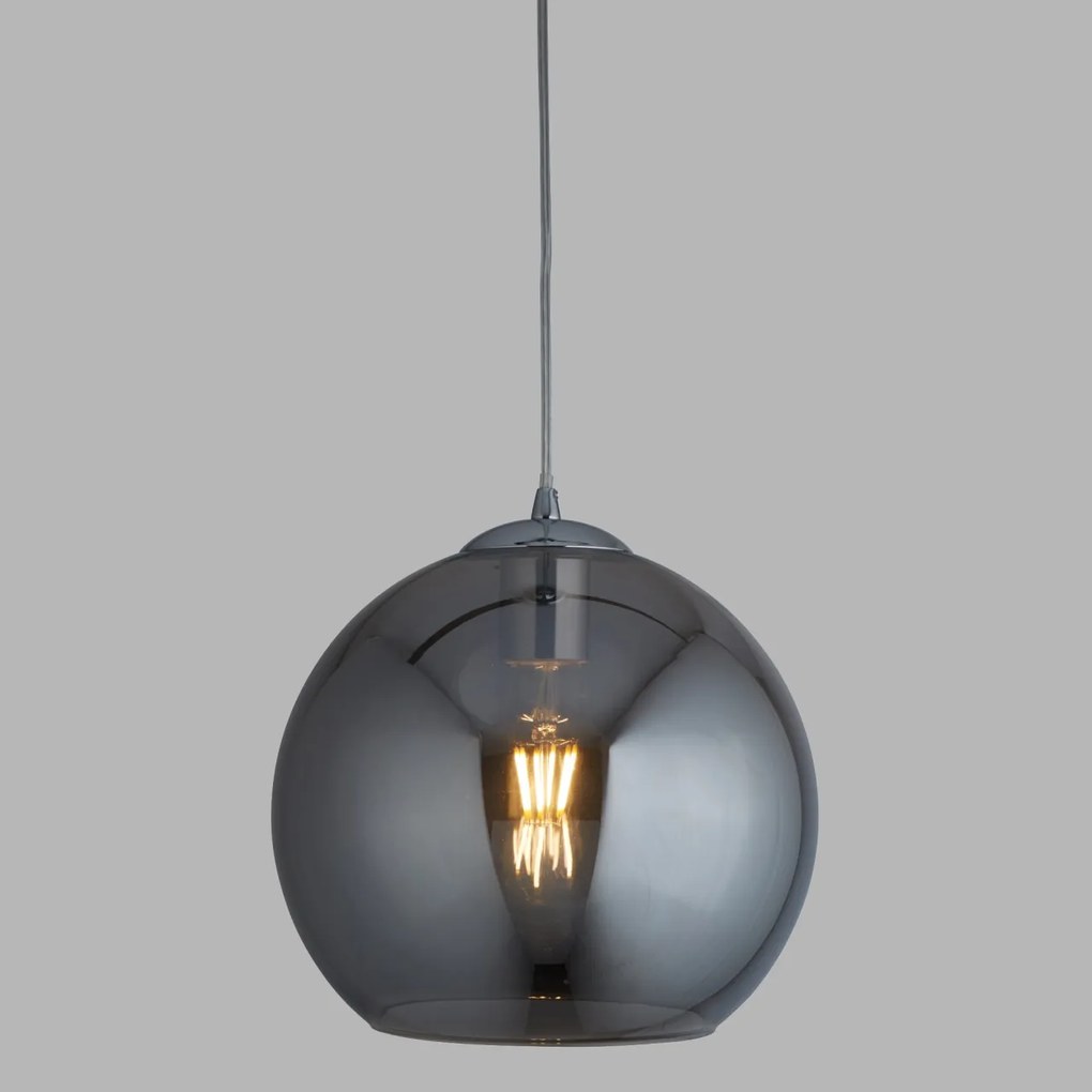 Lustra / Pendul design modern 30cm Balls crom / fumuriu 1632SM SRT