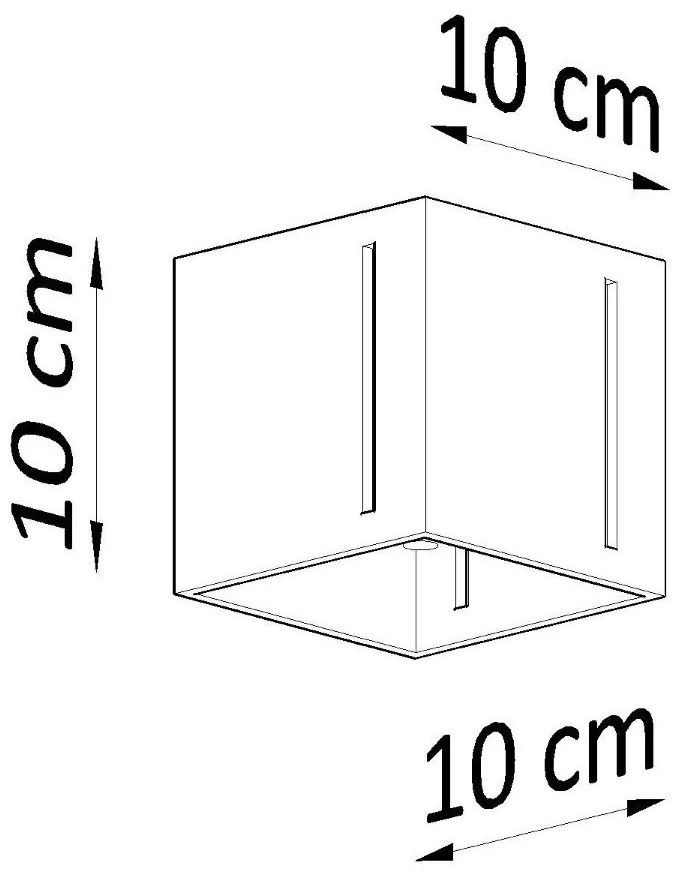 Plafonieră albă cu abajur din metal 10x10 cm Pax – Sollux