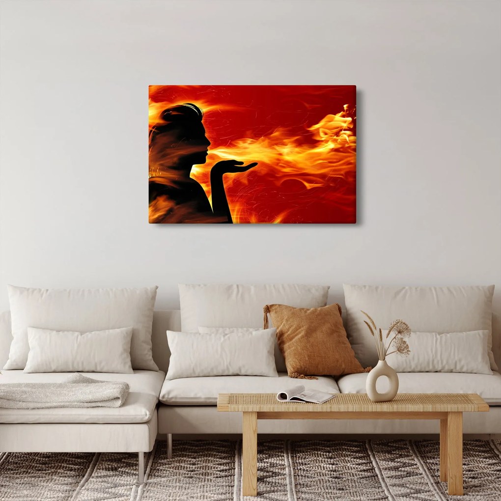 Tablou femeii în foc (90x60 cm)