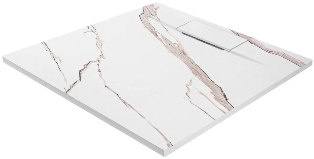 Cadita de dus Bazalt Carrara alba 90x90