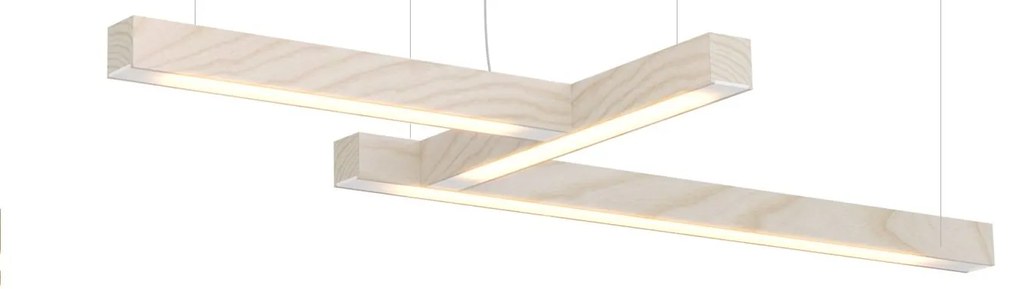 Lampă suspendată LED40 în forma cifrei 4, mai multe variante - TUNTO Model: frasin alb, ceară-ulei, form 4