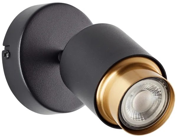 Brilliant - Aplică spot LED de perete COVELO 1xGU10/5W/230V negru/auriu