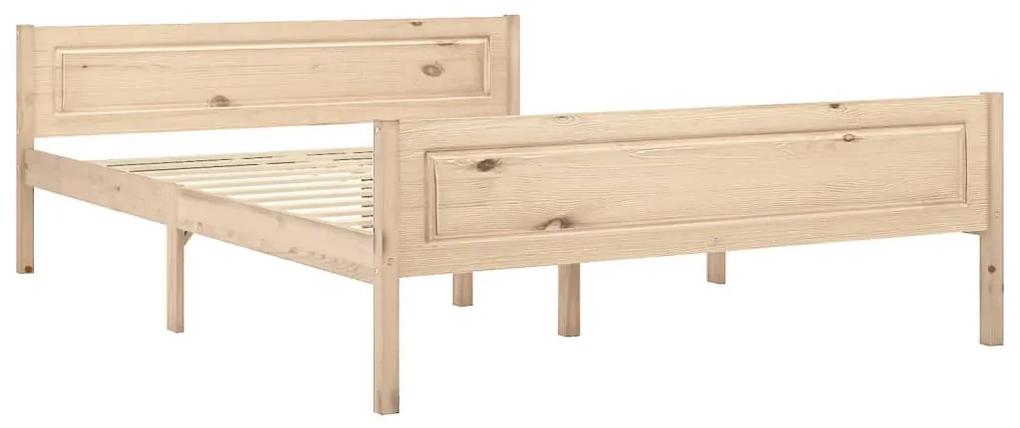 322099 vidaXL Cadru de pat, 140x200 cm, lemn de pin masiv