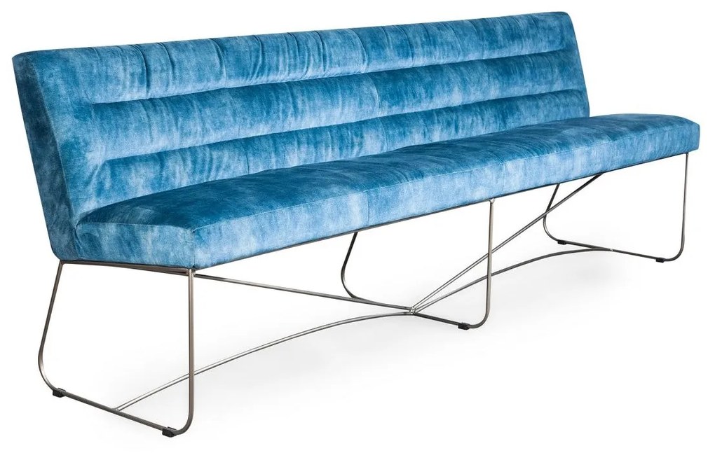 Bancheta dining din piele de bivol ✔ model DALMATIO IDEALO | Dimensiuni: 200x65x87x52 cm