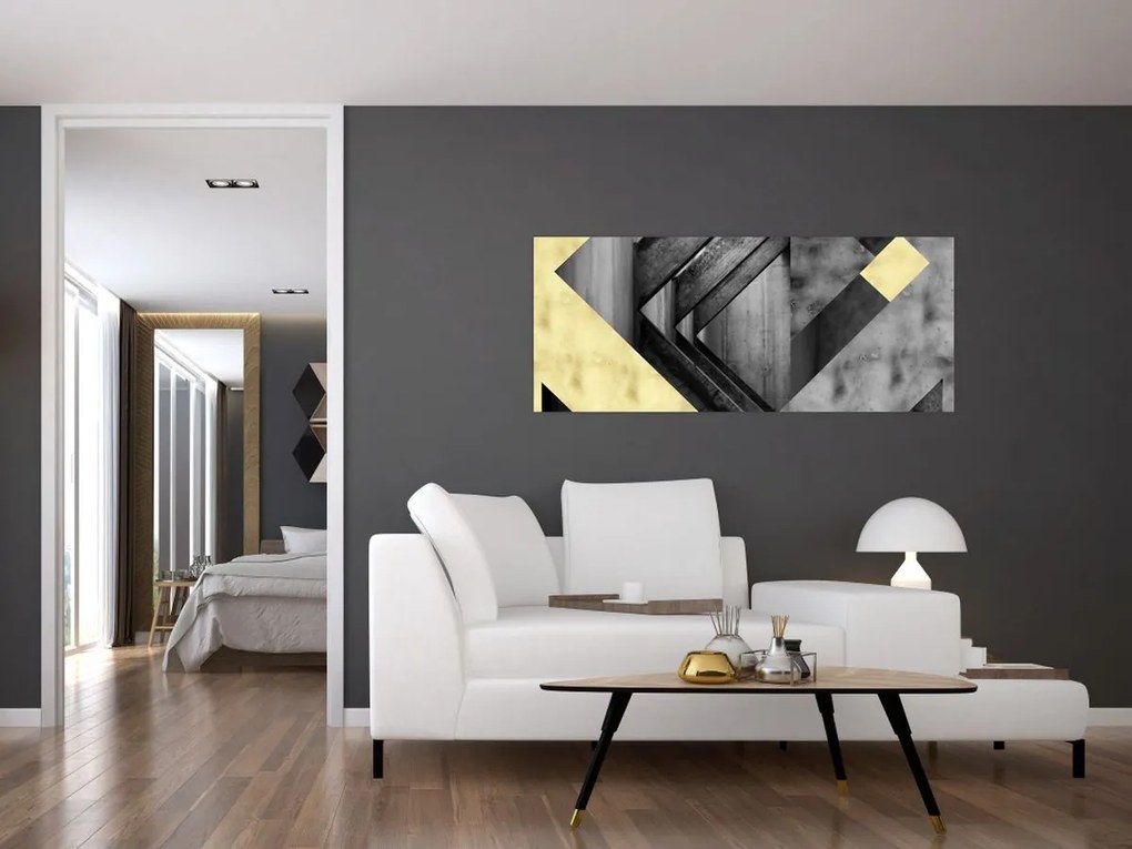 Tablou - Textura forme (120x50 cm)