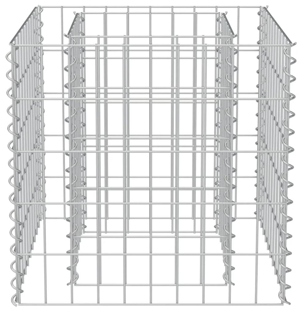 Strat inaltat gabion, 50 x 50 x 50 cm, otel galvanizat 1, 50 x 50 x 50 cm