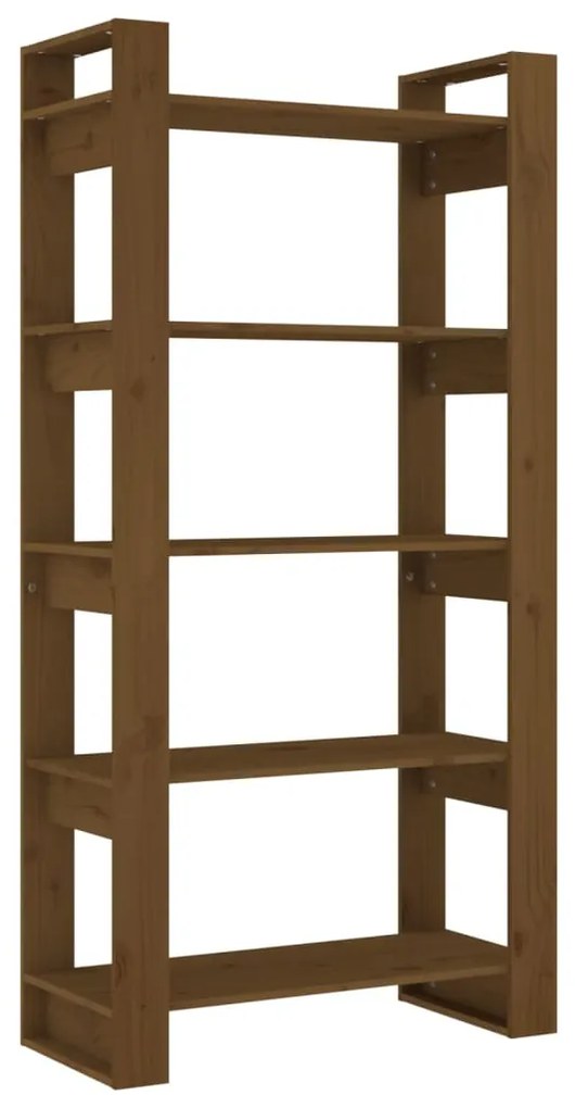 813912 vidaXL Bibliotecă/Separator cameră, maro miere, 80x35x160 cm, lemn pin