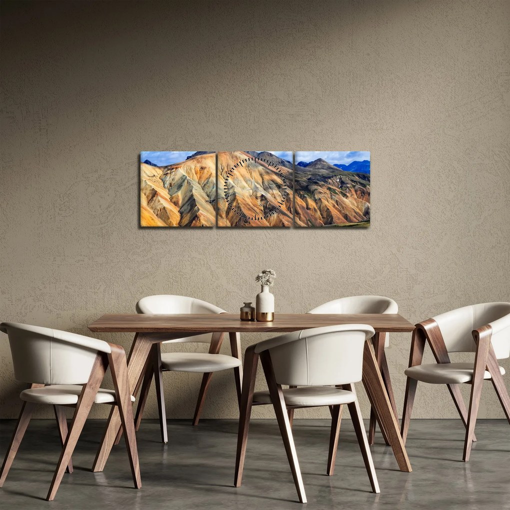 Tablou - Landmannalaugar (cu ceas) (90x30 cm)