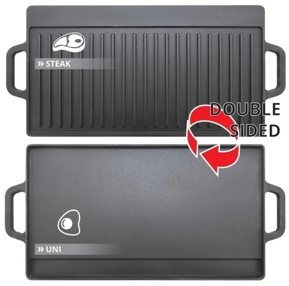 Placă de grătar cu două fețe 50x23 cm