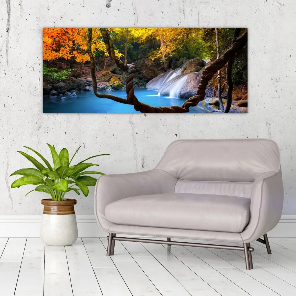 Tablou - Cascade din Asia (120x50 cm)