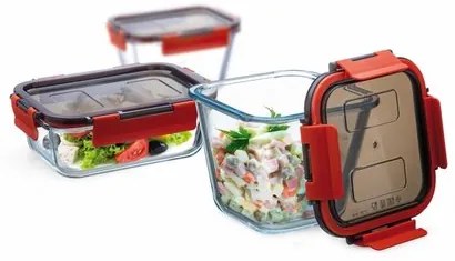 Caserolă de sticlă Simax 7606/L cu capac clic , 0,5 l