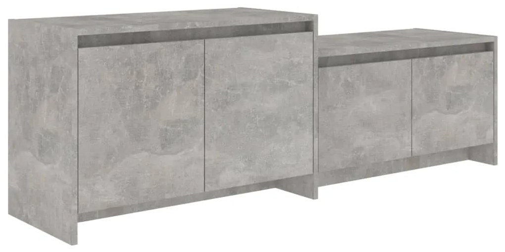 809813 vidaXL Comodă TV, gri beton, 146,5x35x50 cm, PAL