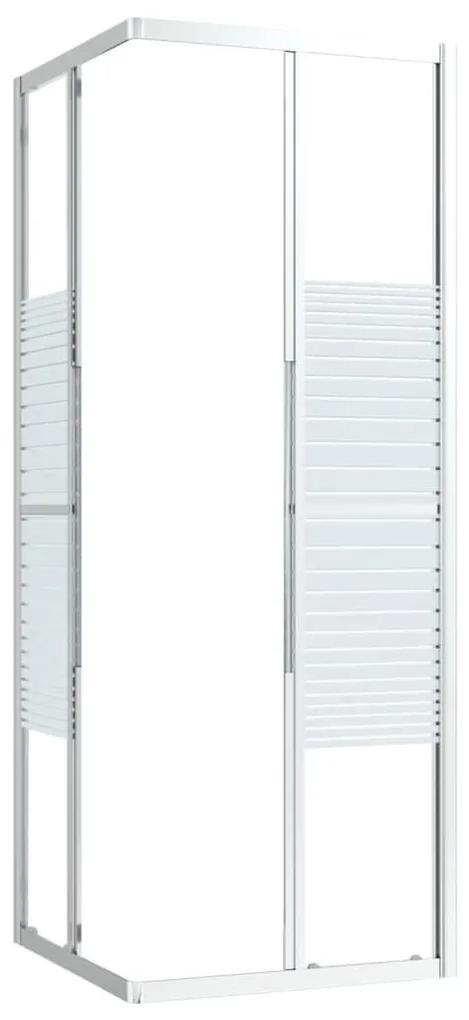 Cabina de dus, 70x70x180 cm, ESG argintiu si alb, 70 x 70 x 180 cm, Transparent