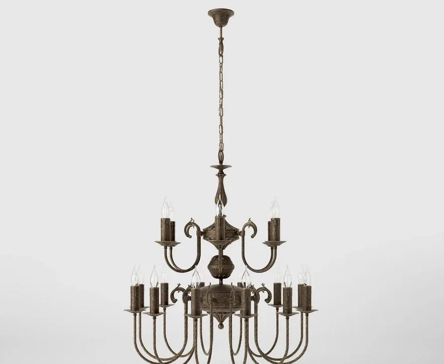 Candelabru 18 brate din alama stil clasic Petalo