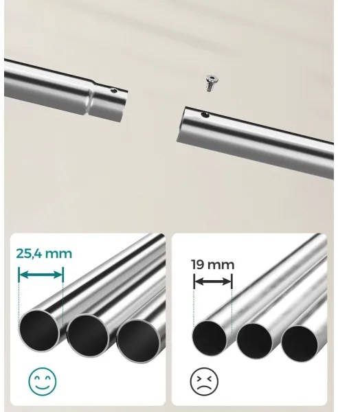 Cuier mobil LINEA, argintiu