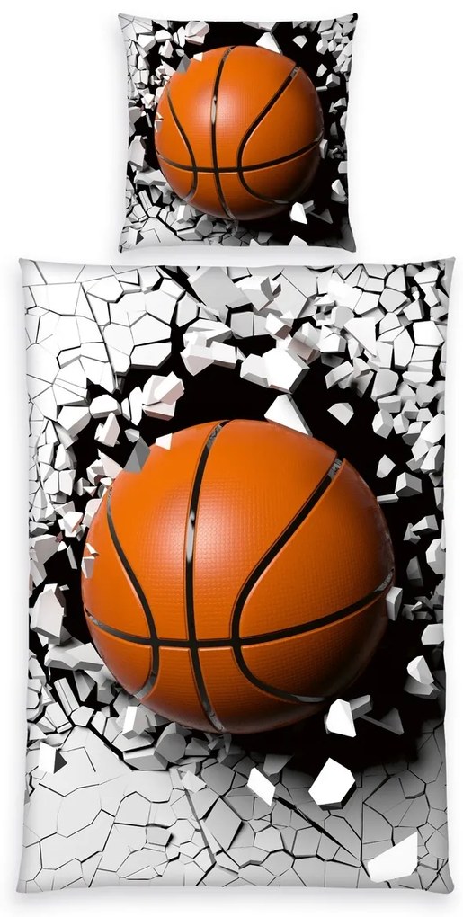 Lenjerie de pat din bumbac Herding Basketball, 135x 200 cm, 80 x 80 cm