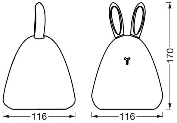 Ledvance - Lampă de noapte LED pentru copii TOUCH LED/2,5W/5V 1200 mAh