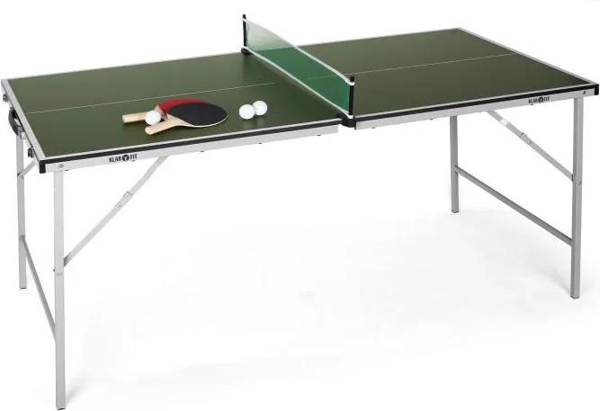 KLARFIT King Pong, masă de ping-pong, pliantă, verde