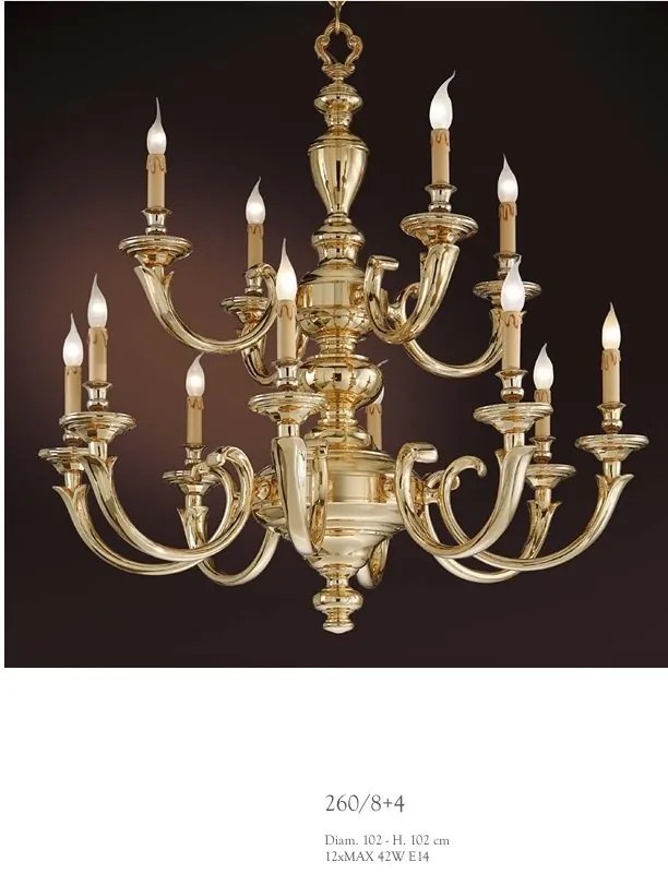 Candelabru XL cu 12 brate LUX realizat manual Amos