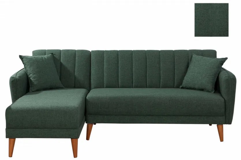 Coltar Aqua Köşe Left, 225 x 85 x 145 cm, Verde Inchis