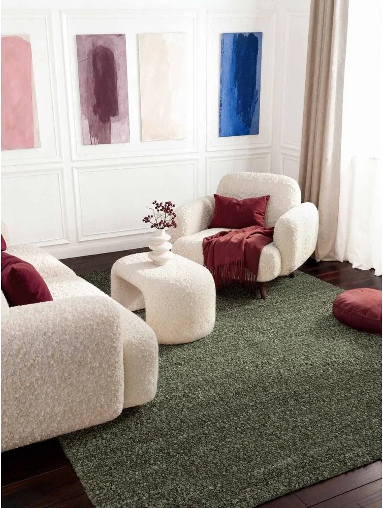 Covor verde țesut manual din material bouclé 160x230 cm Notting Hill Portobello – Ted Baker