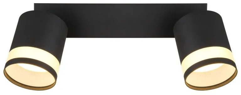 Plafoniera cu 2 Spoturi directionabile metal negru LUCERO