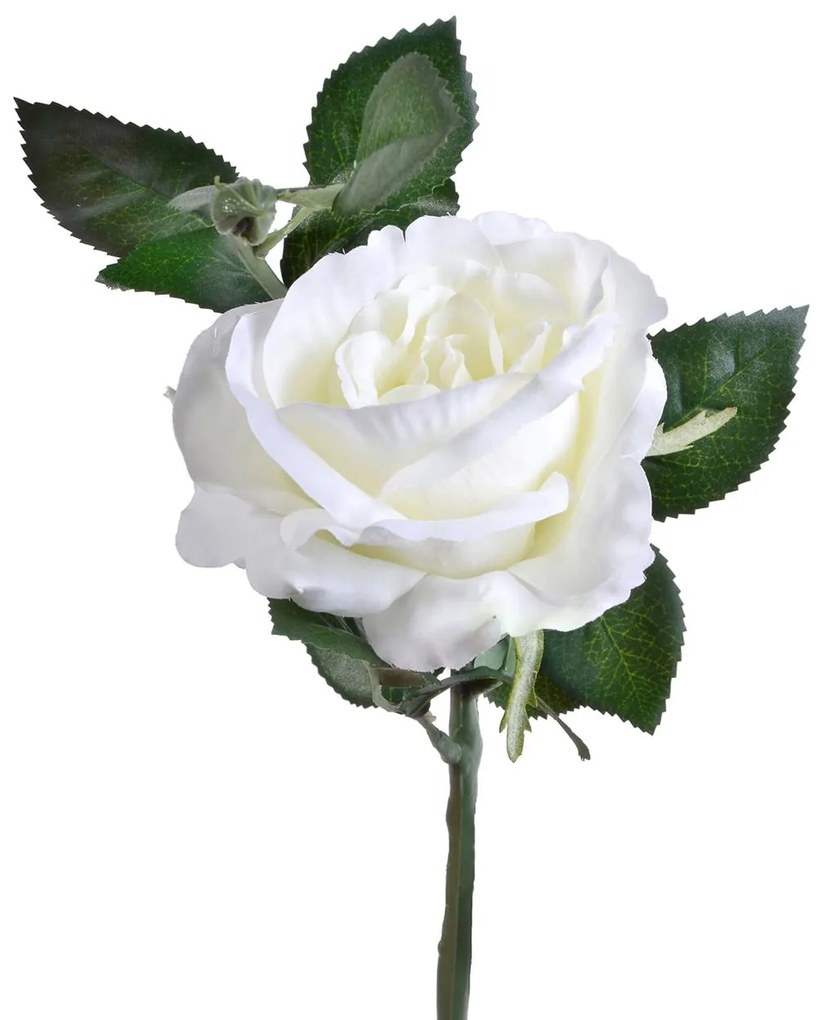 Fir de trandafir alb artificial, 32 cm