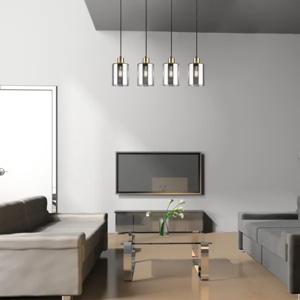 Lustră pe cablu Rabalux 72247 PEREZ 4xE27/40W/230V