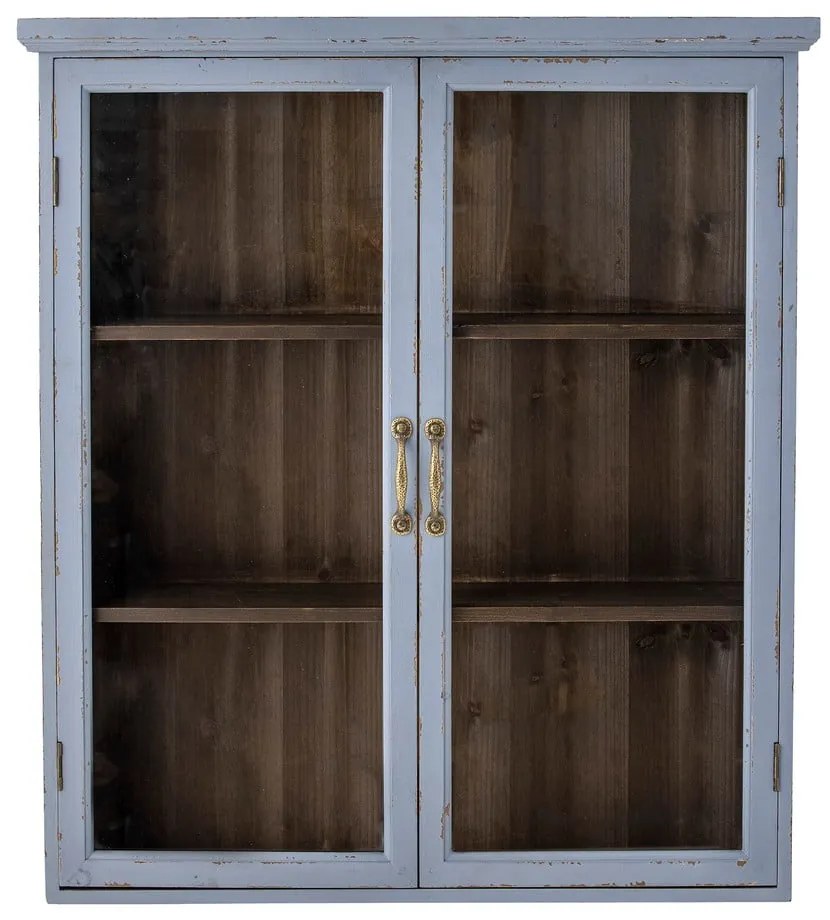 Vitrină albastră din lemn de brad suspendată 81x91 cm Hazem – Bloomingville