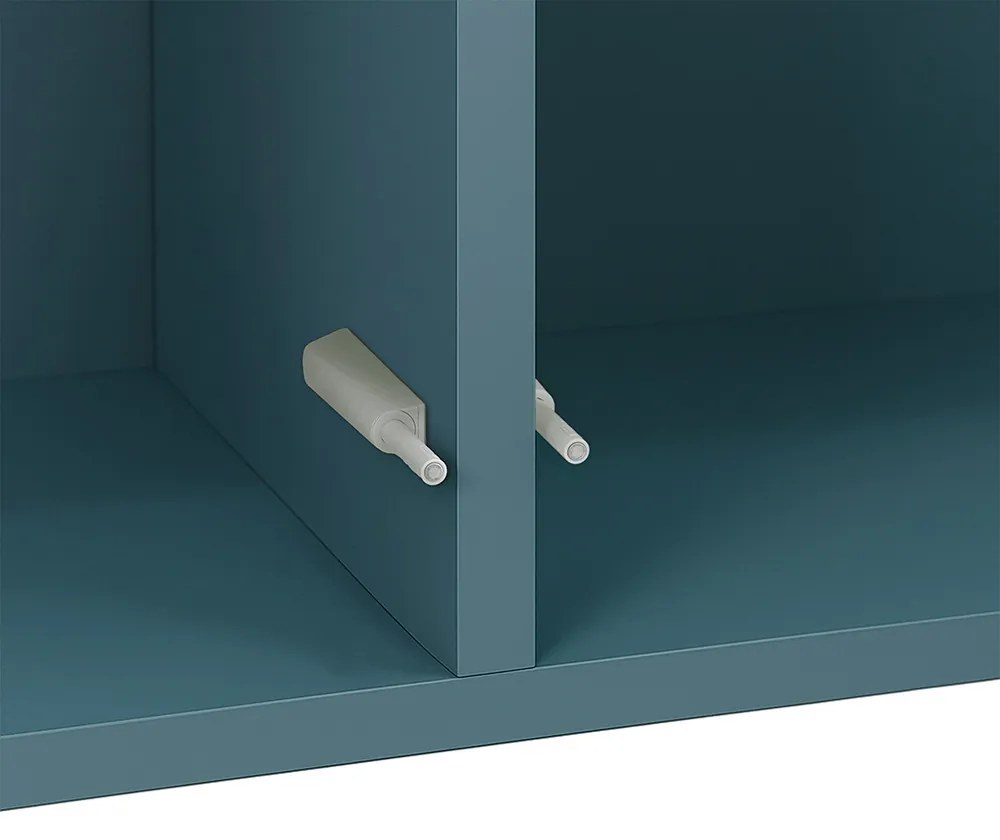 Boxie 2 uși dulap de perete 80x80x37 cm albastru petrol