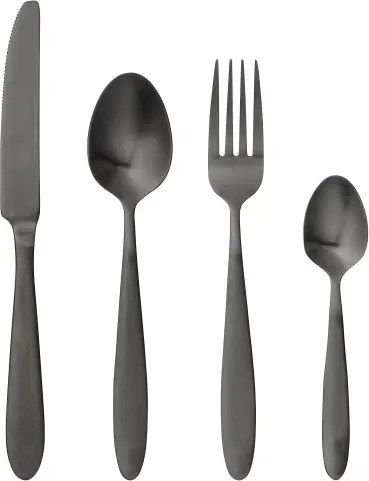Set tacamuri din otel inoxidabil Goldy Negru, 4 piese