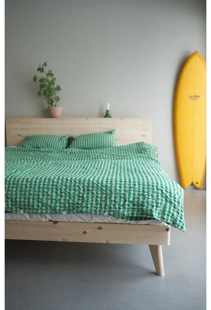 Pat matrimonial din lemn masiv de pin cu somieră 180x200 cm Retreat – Karup Design