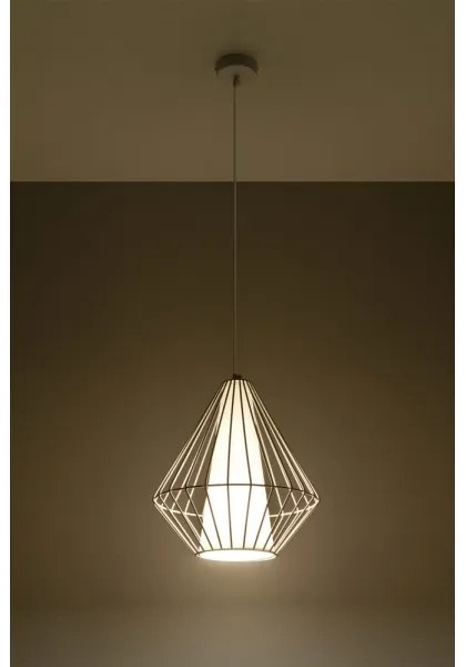 Lustră pe cablu DEMI 1xE27/60W/230V alb