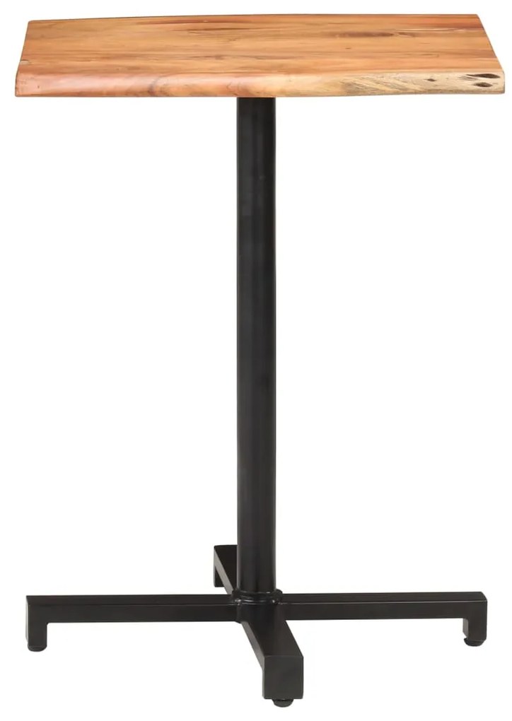 Masa de bistro, muchii naturale, 60x60x75 cm, lemn masiv acacia 1, 60 x 60 x 75 cm, lemn de acacia cu margini organice