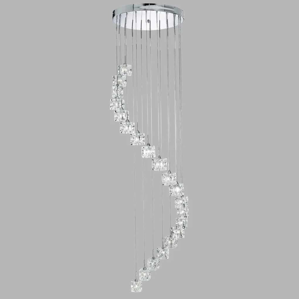 Lustra LED casa scarii design modern Ice Cube H-1,8M 6720-20-LED SRT