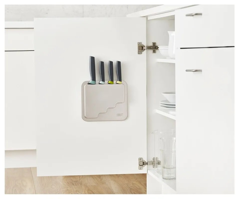 Set de cuțite cu suport din oțel inoxidabil 4 buc. DoorStore™ – Joseph Joseph