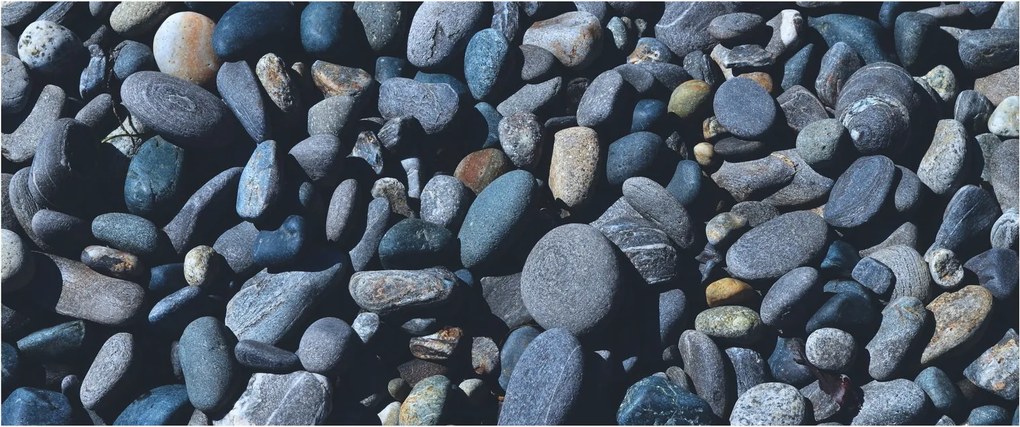 Tabloul cu pietre pe plajă (120x50 cm)