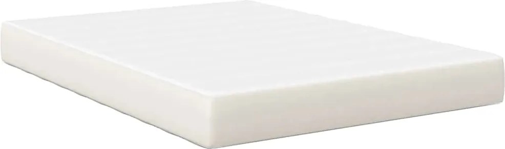 vidaXL Saltea de pat cu saltea Crem 140 x 200 cm țesătură