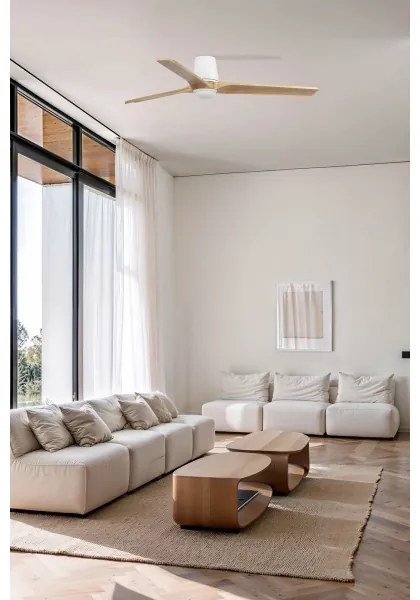FARO 33838WT-1TW-LED HEYWOOD TUBL cu dimmer și ventilator, 10W/230V, pin/alb, Ø132 cm WT+DO
