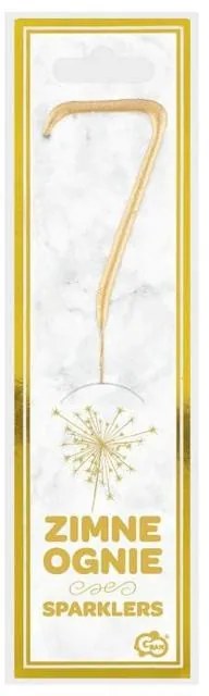 Numere Gold Scânteietoare aurie numărul 7, 17 cm
