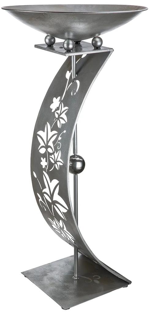 Suport flori Tendrils, metal, argintiu, 110x50 cm