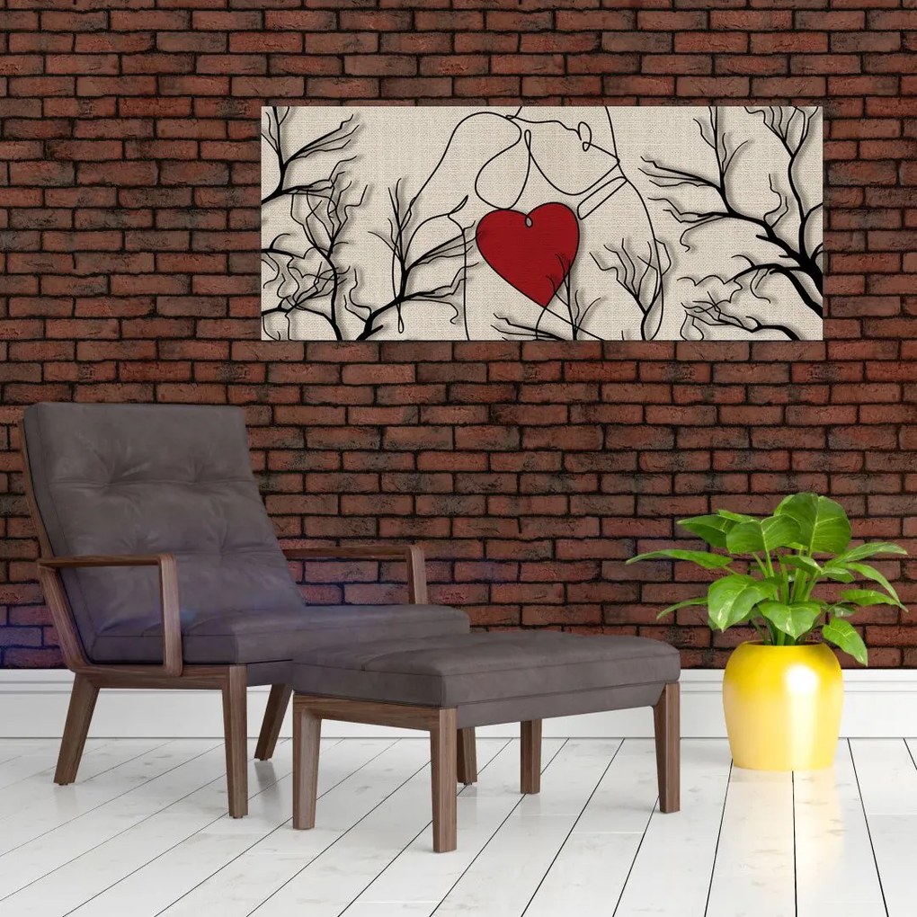 Tablou - Pereche îndrăgostită (120x50 cm)