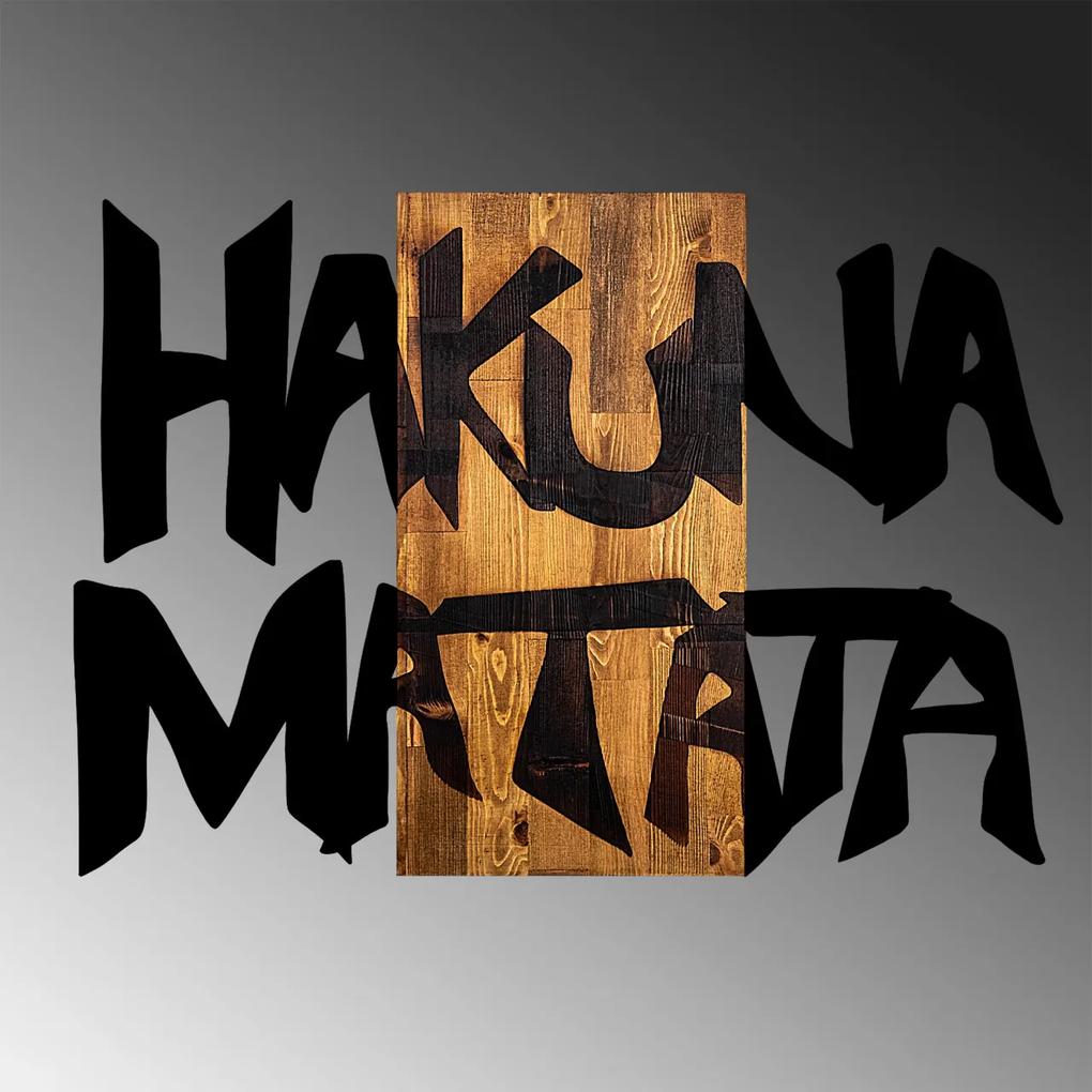 Accesoriu decorativ de perete din lemn Hakuna Matata 5
