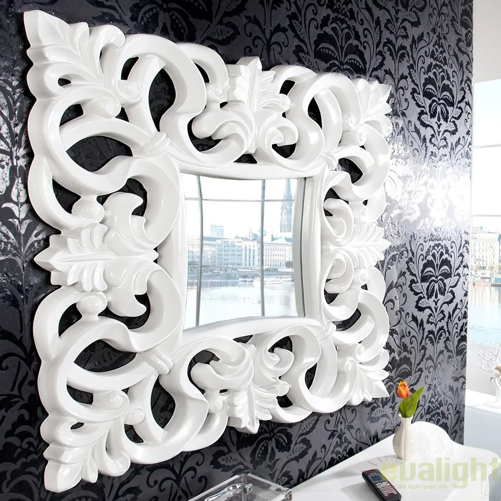 Oglinda decorativa eleganta design clasic Venice alba A-15628 VC