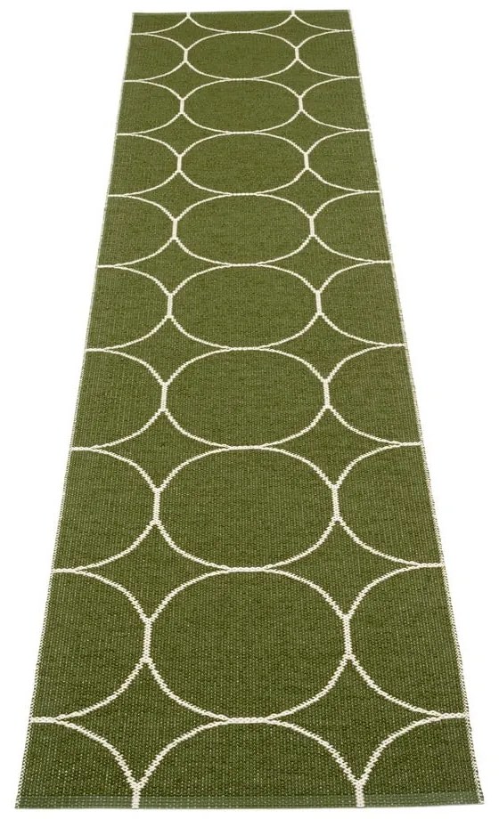 Covor tip traversă pentru interior și exterior verde închis 70x300 cm Boo Dark Olive – Pappelina
